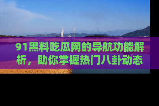 91黑料吃瓜网的导航功能解析,助你掌握热门八卦动态