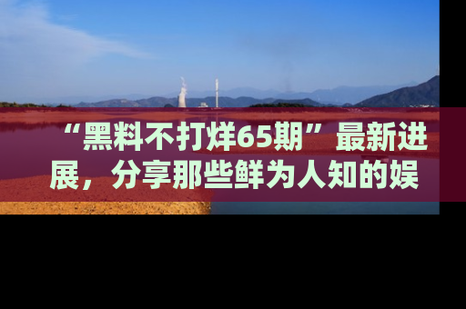 “黑料不打烊65期”最新进展，分享那些鲜为人知的娱乐八卦