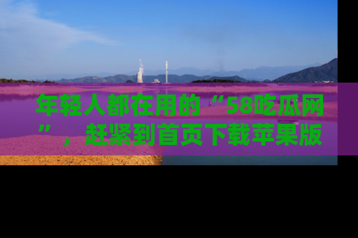 年轻人都在用的“58吃瓜网”，赶紧到首页下载苹果版吧！