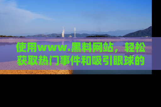 使用www.黑料网站，轻松获取热门事件和吸引眼球的黑料
