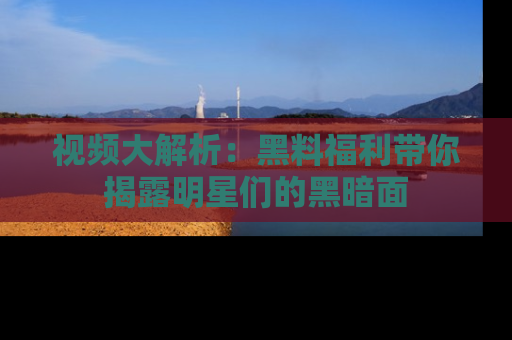 视频大解析：黑料福利带你揭露明星们的黑暗面